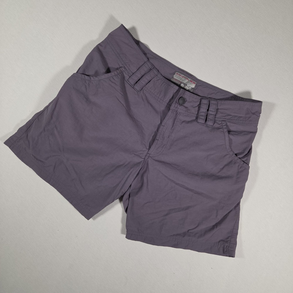 Salomon ActiLite Womens Hiking‎ Shorts Size 6 Gray Technical Outdoor Trekking...